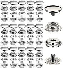Pieces Stainless Steel Snap Fastener,  15mm Heavy Duty Snap Button Press 60
