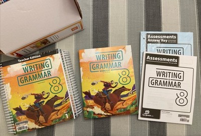 NEW BJU Press 8th grade English 8 WRITING & GRAMMAR Complete Subject Kit 4th ed