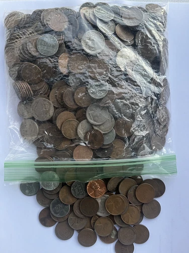 Wheat Penny Bulk Lot - 550 Coins +/- (3.7 lbs) - Unsearched From Estate Sale