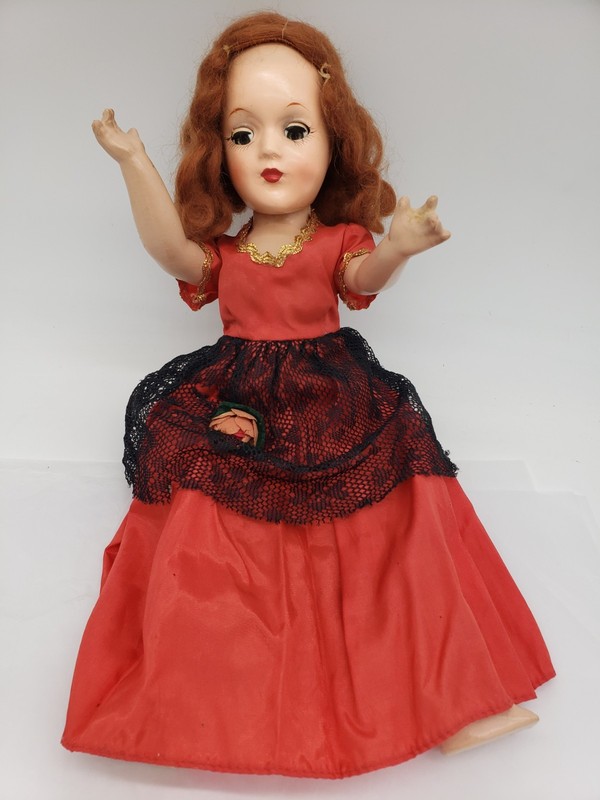 VTG 1948 Uneeda RITA HAYWORTH Carmen Doll Composition 14" Hollywood Star RARE