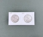 Walking Liberty Half Dollar 1943-1944 USA 90% Silver Coins Lot Of 2