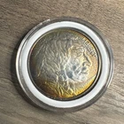 1 Troy Oz .999 Fine Silver Buffalo Head Coin Beautiful Toning