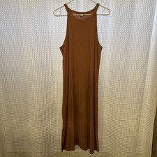 Old Navy Women’s Ribbed High Neck Maxi Dress, Dual Side Slits. Size Large.