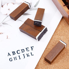Alphabet Stamps for Clay, 70pcs Letter Stamps, Wooden Rubber Letter Number an...
