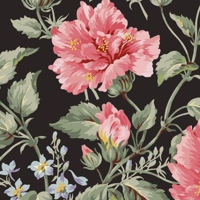 Marlowe By Maywood Studio - Black Main Floral  #10940-J
