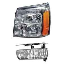 Headlight Fog Light For Cadillac Escalade 2002 Driver Side 2-Piece Kit