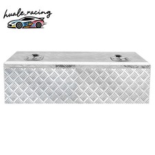 Aluminum 37x12x12 Trailer Tongue Tool Box For Camper Flatbed Bed Truck Silver Aluminum 37x12x12 Trailer Tongue Tool Box For Camper Flatbed Bed Truck Silver