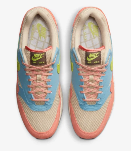 Nike Air Max 1 Light Madder Root UK 7 Pink Blue Green DV3196-800 Used, photo 3 of 4