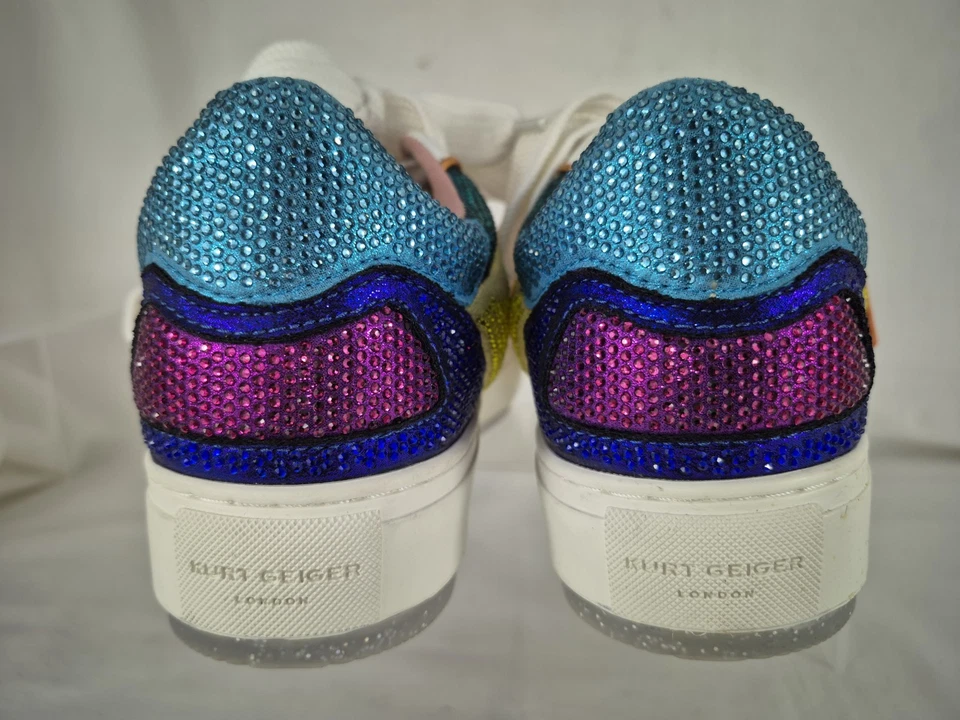 KURT GEIGER LONDON "Southbank Tag" Metallic Sneakers Womens Sz. 10 US / 41 EURO - Image 4 of 4