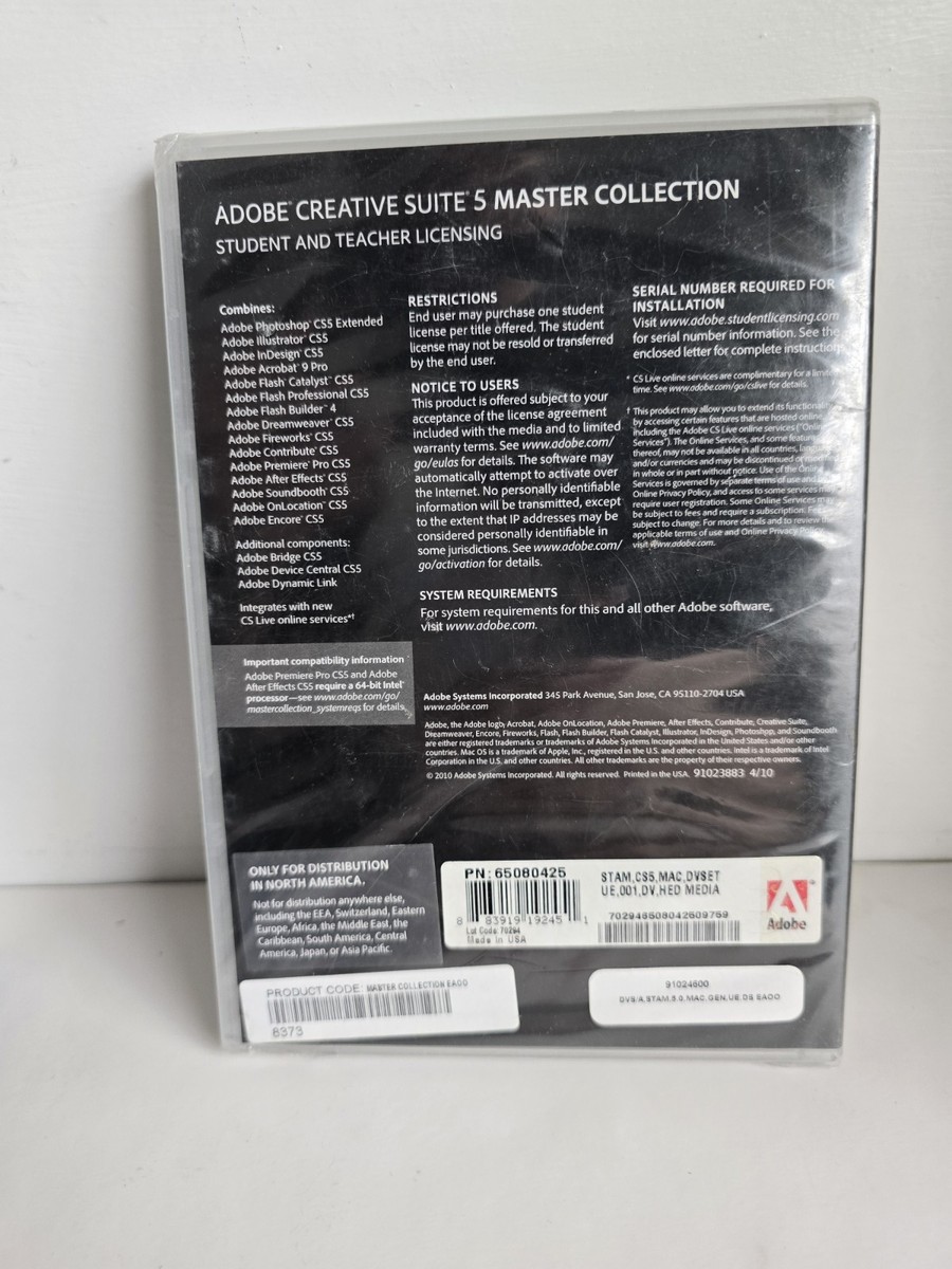 その他 Adobe Creative Suite 5 Master Collection Adobe Creative Suite 5 CS5 Master Collection For Windows