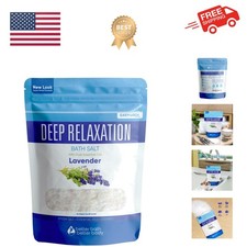 Deep Relaxation Bath Salt 32 Ounces Epsom Salt with Natural Lavender Essentia...