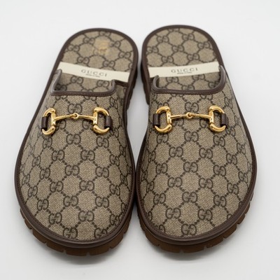 size 13G 13.5 US Gucci Horsebit GG Mule Slippers Canvas  display picture 2