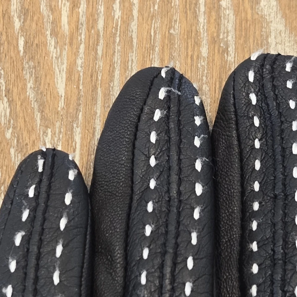 Guantes Mujer Merona Negro Blanco Costuras Cálidos Regalo Vacaciones Navidad Janucá Foto 4 de 4