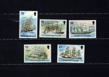 Falkland Islands 486a-98a Ships 1991 VF MNH Complete Set SP