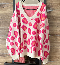 Damen Strickpullover V-Ausschnitt Langarm Ein...