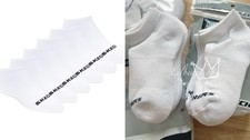 Skechers Kids Low Cuts Sports Socks Size: 4-8.5 White 3 Pack/6 Pairs -18 Pairs