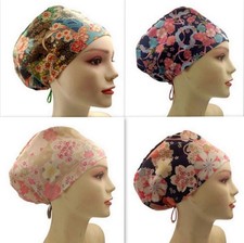 Japanese Oriental Flowers Handmade Single Layer Scrub Cap Doctor Theatre Nurse
