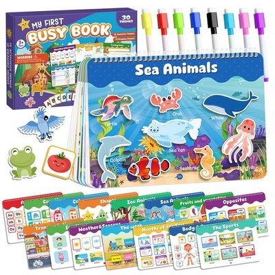 Montessori Busy Book for Toddlers 3-5, Activity Books for Kids, Toddler Busy Boo