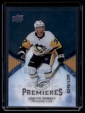 2017-18 Upper Deck ICE Premieres Rookie Carter Rowney RC 0249/1299 #125