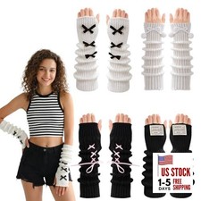 Y2K Leg Warmers for Women, Star Arm Warmers Streetwear 4 White, Balck, Pink