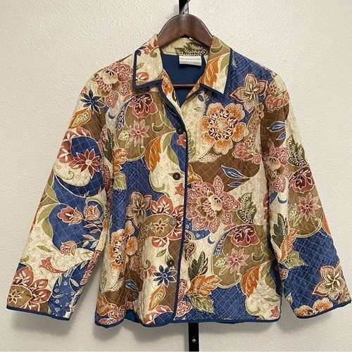 Quilted Floral Cottagecore Jacket 10P All Over Print Whimsical Grandmacore Twee