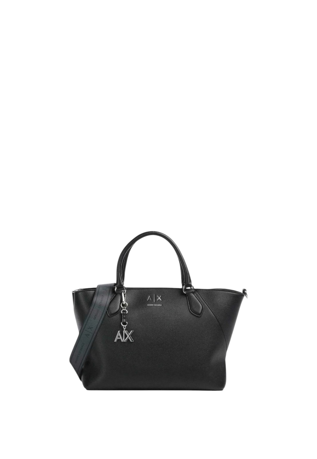 Shopping bag con charm e tracolla rimovibile Donna Arma