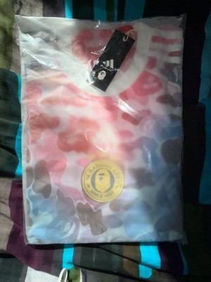BNWT Adidas Bape FB Jersey Shock Blue Pink Camo Large Slim Fit | eBay
