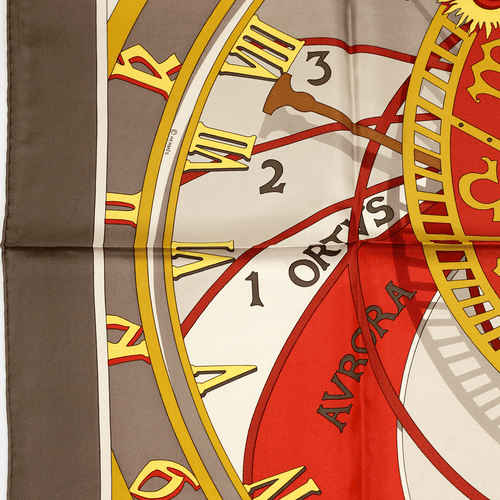 Hermes Scarf MECANIQUE DU TEMPS Silk Carre Foulard LOIC DUBIGEON 90cm - Picture 6 of 7