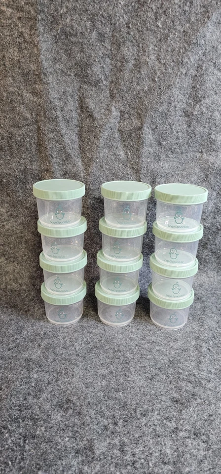 Sage Spoonfuls 12 pack Jar Set: 3 oz Jars Baby Food Storage Craft Storage - Image 4 of 4
