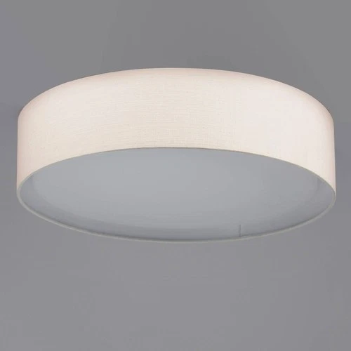 Maxim Prime 16" Wide Modern Oatmeal Linen Drum LED Ceiling Light - Picture 7 of 8