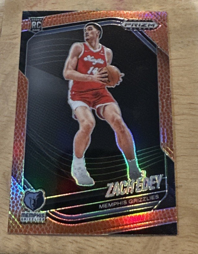 2024-25 Panini Prizm Black Zach Edey Basketball Rookie /225 #64 Grizzlies