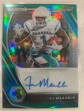 Panini 2021 Prizm Draft CJ Marable Autograph Rookie Prizm Football #DPA-CJM