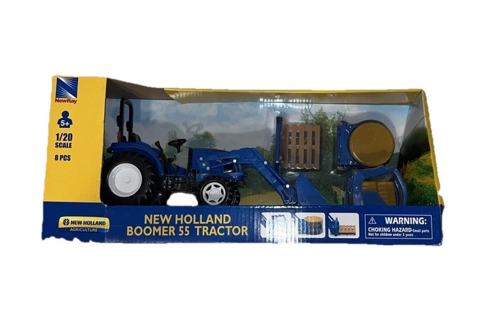New Holland Boomer 55 Tractor with Interchangable Accessories New-Ray Toys - Image 3 of 4