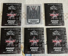 (6x) Lot 2024 Leaf Metal Pro Bull Riders Proof Pack Sealed 1/1 One 1/1 Per Pack 