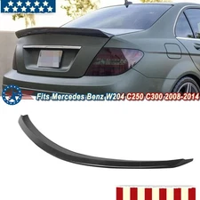 Carbon Look Rear Trunk Spoiler Wing For Mercedes Benz W204 Sedan C Class 2008-14