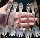 Set of 5 - Reed & Barton Sterling Francis I Pattern Ice Cream Forks - 137.6g.