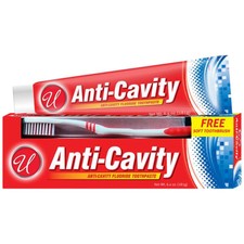 Anti-Cavity Fluoride Toothpaste - FREE Soft Toothbrush 6.4oz 181g