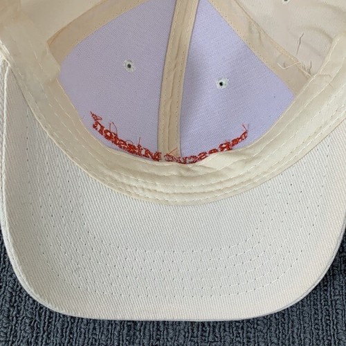 The Rescue Mission Baseball Hat Strapback Cap Mens OSFA Adjustable Cream Red - Picture 9 of 11