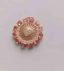 Pink sapphire Gemstone Pendant Moissanite Diamond Pendant 925 Silver Charm