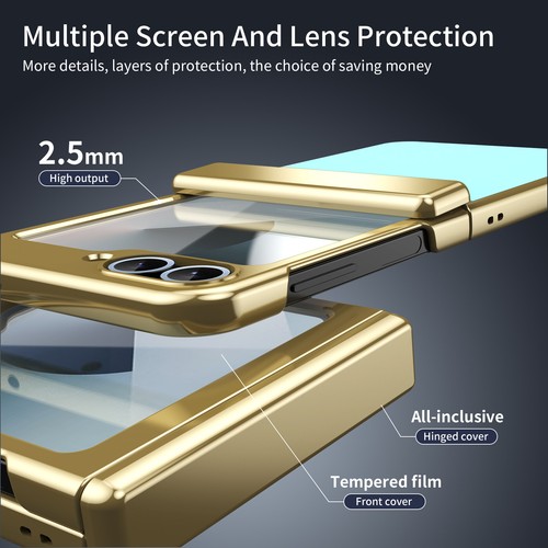 Per Samsung Galaxy Z Flip 6 5 4 3 custodia cerniera antiurto con protezione schermo - Foto 65 di 67