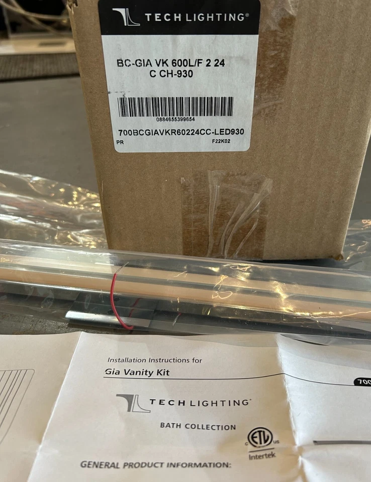 700BCGIAVKR60224CC-LED930 Gia Vanity Kit 600lm/ft-2, 24IN, C, ch, -LED930 - Image 3 of 4