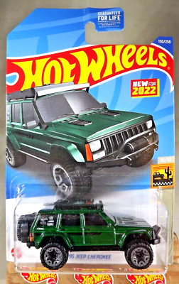 2022 Hot Wheels #150 Baja Blazers 10/10 '95 JEEP CHEROKEE Green w/Gray BeadlocSp