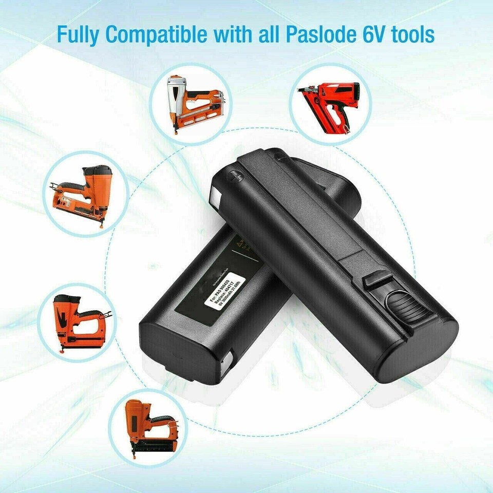 2× 4.8Ah Battery for PASLODE 6V Ni-MH 404717 902000 900400 900420 ...