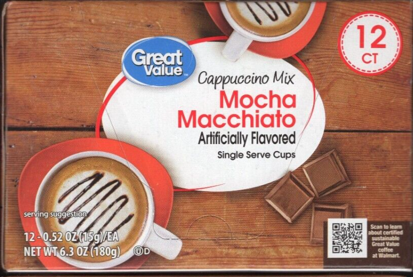 Nutrition Facts Walmart Caramel Cappuccino K Cups Walmart Great