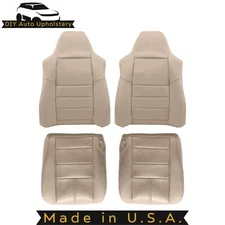 2008-2010 Fits Ford F250 Lariat Leatherette Front Replacement Covers Camel Tan