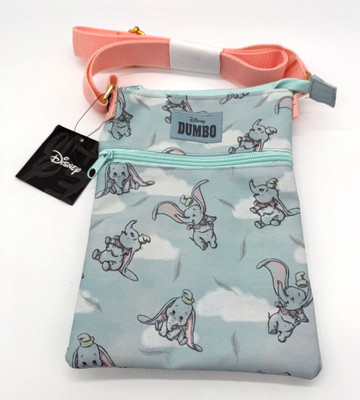 Bioworld Disney Dumbo Flying Elephant Juniors Passport Crossbody Travel Bag NEW