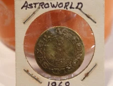 Astroworld Texas Double Horseshoe Good Luck Token 1968 - Rare Vintage