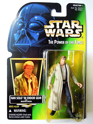 STAR WARS POWER OF THE FORCE / HAN SOLO IN ENDOR GEAR ACTION FIGURE KENNER 1996 76281696218 | eBay