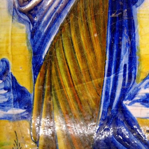Kachel Renaissance -dekoration Polychrom -glacure - Italien 16°/17° S.Heilige - Bild 10 von 20