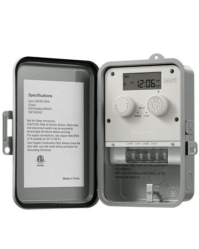 DEWENWILS ON/Off Programmable Timer Switch, Outdoor Timer for Pool Pump ...